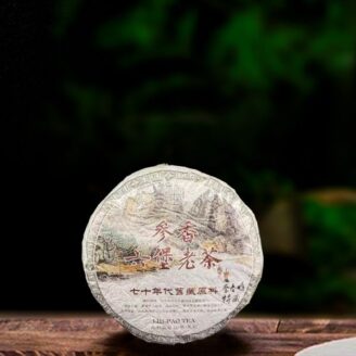 70年代永利森参香六堡茶357g（配一泡同款品鉴装）/70s Yongli Senshen Xiangliu Bao Tea 357g (with one cup of the same tasting set)